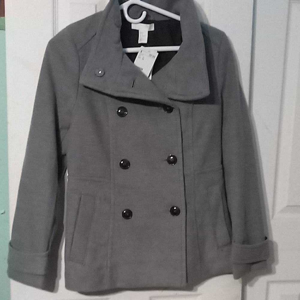 Gray pea coat